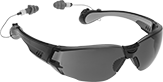 Image of Product. Front orientation. Safety Glasses. Wraparound Safety Sunglasses with Earplugs.