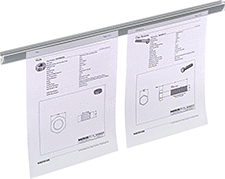 Image of ProductInUse. Back orientation. Bulletin Boards. Bulletin Bars, Friction Grip.
