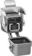Image of Product. Front orientation. RJ45 Connectors. Latching Washdown RJ45 Connectors, Female × Female Adapters.