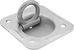 Image of Product. Front orientation. Tie-Down Rings. Recessed Tie-Down Rings, Round Ring.