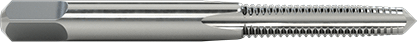 Image of Product. Side1 orientation. Uncoated High-Speed Steel Tap, Taper Chamfer, M6 x 1 mm Thread, 1" Thread Length.