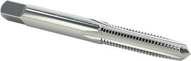Image of Product. Front orientation. Uncoated High-Speed Steel Tap, Taper Chamfer, M6 x 1 mm Thread, 1" Thread Length.