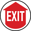 Image of Product. Front orientation. Floor Decals. Exit Floor Decals, Exit.