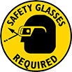 Image of Product. Front orientation. Floor Decals. Personal Protective Equipment Floor Decals , Safety Glasses Required.