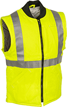 Image of Product. Front orientation. Vests. Flame- and Arc-Flash-Protection High-Visibility Vests, Class 2 ANSI Visibility Rating, Zipper Closure.