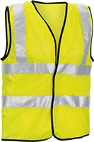 Image of Product. Front orientation. Vests. High-Visibility Vests, Men's Vests—Class 2, Double Stripe (Standard).