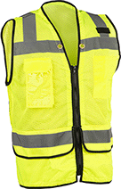 Image of Product. Front orientation. Vests. High-Visibility Vests, Women's Vests—Class 2, Double Stripe (Standard).