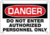 Security and Admittance Accident Prevention Signs