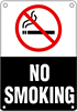 Image of Product. Front orientation. Signs. Smoking Control Signs, No Smoking with No Smoking Symbol (English).