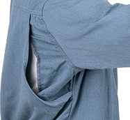 Image of Specification. Side1 orientation. ZoomedIn view. Mesh Vents. Flame- and Arc-Flash-Protection Shirts.