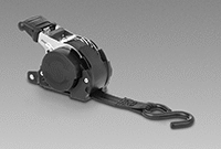 Image of ProductInUse. Raised Mount (Shown Installed). Front orientation. Surface Mount. Mounted Retractable Ratchet Straps, Raised Mount.