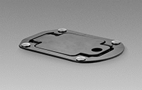 Image of Product. Flush Mount (Bracket Shown Level). Front orientation. Surface Mount. Mounted Retractable Ratchet Straps, Flush Mount.