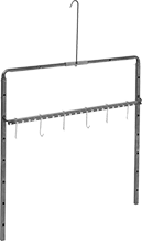 Image of System. Rack Assembled with Frame, Crossbar, Hooks, and Frame Hanger. Front orientation. Dipping Racks.
