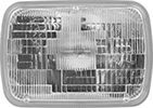 Image of Product. Top View REC100X165. Top orientation. REC100×165 Bulb Shape. Contact-Lug-Base Sealed-Beam Vehicle Headlamp Light Bulbs.