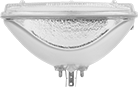 Image of Product. Front orientation. Light Bulbs. Contact-Lug-Base Sealed-Beam Vehicle Headlamp Light Bulbs, REC142×200 Bulb with 3 Contact Lugs.
