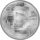 Image of Product. Top View PAR46. Top orientation. PAR46 Bulb Shape. Contact-Lug-Base Sealed-Beam Vehicle Headlamp Light Bulbs.