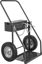 Image of Product. Front orientation. Cylinder Trucks. Steel Side-by-Side Double-Cylinder Trucks, Style D.