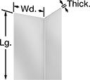 Image of Product. Front orientation. Contains Annotated. Corner Guards. Style 6.