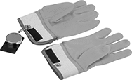 Image of Product. With Retractable Cable. Front orientation. Gloves. Propane Tank Gloves, PVC, Gloves with Retractable Cable.