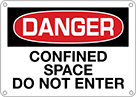 Image of Product. Front orientation. Signs. Confined Space Signs, English, Danger—Confined Space Do Not Enter.