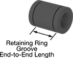 Image of Product. Front orientation. Contains Annotated. Linear Bearings. Electrically Insulating Linear Sleeve Bearings .