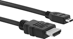 Image of Product. Front orientation. HDMI Cords. HDMI Video Cords, Micro HDMI Connection.
