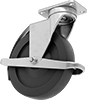 Corrosion-Resistant Casters with Rubber Wheels 