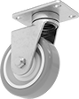 Image of Product. Swivel. Front orientation. Swivel. Corrosion-Resistant Casters with Polyurethane Wheels.