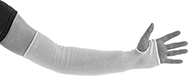 Image of ProductInUse. Front orientation. Arm Sleeves. Heat- and Cut-Protection Arm Sleeves, Sleeve With Thumb Slot.