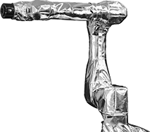 Image of Product. Side1 orientation. Robot Arm Covers. Heat- and Weld-Spatter-Resistant Robot Arm Covers.