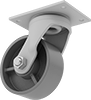 Extra-High-Capacity Trash-Container Casters with Metal Wheels 