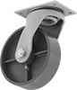Extra-High-Capacity Trash-Container Casters with Metal Wheels