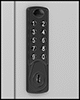 Image of Specification. Keypad Lock. Front orientation. ZoomedIn view. Contains Border. Light Gray. Lockers with Keypad Locks.