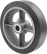 Image of Product. Front orientation. Wheels. High-Strength Rubber Wheels , Rubber, Tread-on-Core Wheel, Spoked Wheel Core.