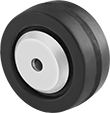 Image of Product. Front orientation. Wheels. Oil-Resistant Rubber Wheels , Neoprene, Solid Wheel.