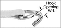 Image of Attribute. Side1 orientation. ZoomedIn view. Contains Annotated, Border. Ratchet Straps. Ergonomic Reverse-Action Ratchet Straps, Wire Hook.