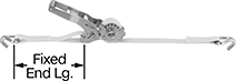 Image of Attribute. Side1 orientation. Contains Annotated. Ergonomic Reverse-Action Ratchet Straps.