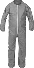 Image of Product. Front orientation. Coveralls. Flame-Resistant Disposable Coveralls, Long-Sleeve Coveralls.