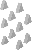 Image of Product. Front orientation. Polishing Stones. Uniform-Finish Polishing Stones, Straight Triangular.