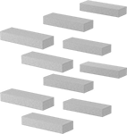 Image of Product. Front orientation. Polishing Stones. Uniform-Finish Polishing Stones, Straight Rectangular.
