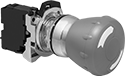 Image of Product. Turn Reset. Front orientation. Emergency Stop Switches. Metal 22 mm Panel-Mount Push-Button-Actuator Emergency Stop Switches, Not Illuminated, Turn Reset.