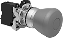 Image of Product. Pull Reset. Front orientation. Emergency Stop Switches. Metal 22 mm Panel-Mount Push-Button-Actuator Emergency Stop Switches, Pull Reset, Not Illuminated.