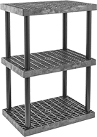 Image of Product. Front orientation. Shelving. Quick-Assembly Vented Plastic Shelving.