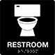 Image of Product. Front orientation. Signs. ADA-Compliant Restroom Signs, Restroom (English).