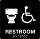 Image of Product. Front orientation. Signs. ADA-Compliant Restroom Signs, Restroom with Accessible Symbol (English).