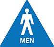 Image of Product. Front orientation. Signs. Restroom Signs, Men with Men Symbol.