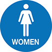 Image of Product. Front orientation. Signs. Restroom Signs, Women with Women Symbol.