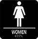 Image of Product. Front orientation. Signs. ADA-Compliant Restroom Signs, Women with Women Symbol (English).