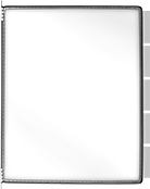 Image of Product. Front orientation. Document Protectors. Freestanding Easy-Flip Display Binders, Document Protectors with Index Tabs.