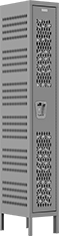 Image of Product. Front orientation. 6 ft. High. Ventilated Lockers, 1 Locker Down, 1 Locker Across.